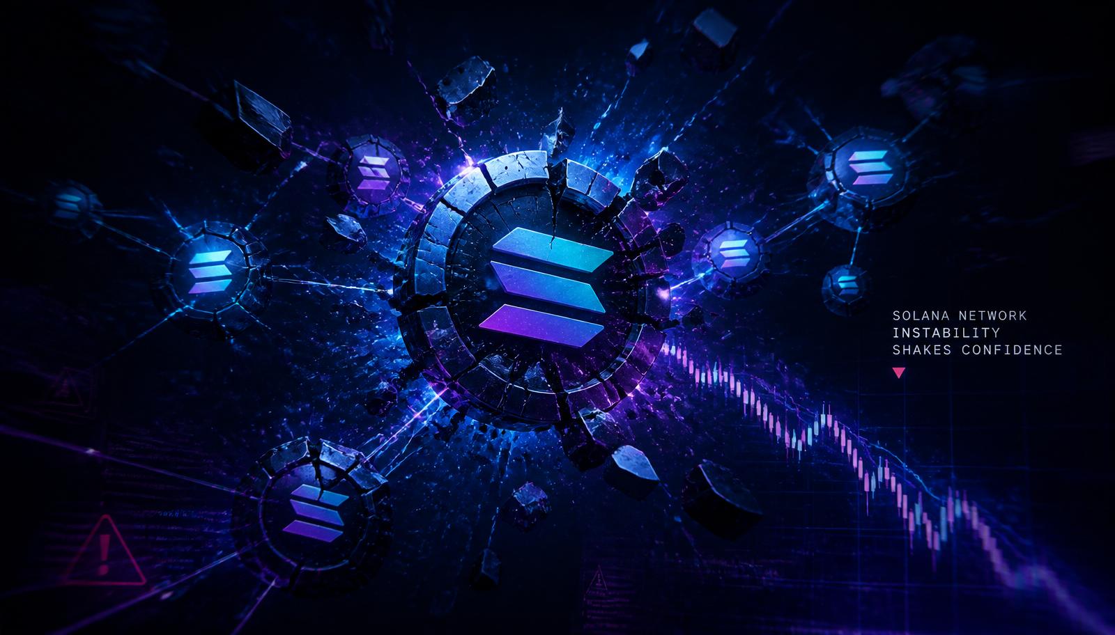 Fractured Solana network visualization